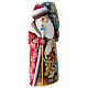 Santa Claus with Nativity Scene, Russian wooden statue, 10 in s3