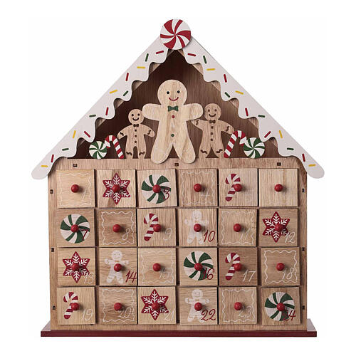 Advent calendar, 14x14 in, gingerbread house 1