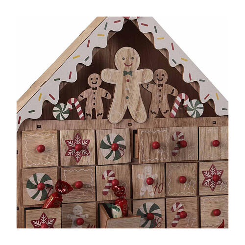 Advent calendar, 14x14 in, gingerbread house 2