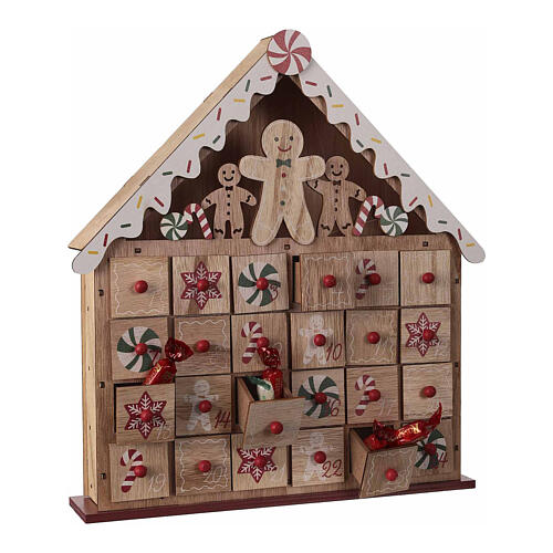 Advent calendar, 14x14 in, gingerbread house 3