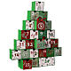 Calendario de Adviento árbol de Navidad 45x35 cm verde s4