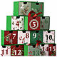 Calendário do Advento árvore de Natal 45x35 cm verde s2