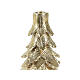 Candelero árbol de Navidad aluminio dorado 12x18 cm s2