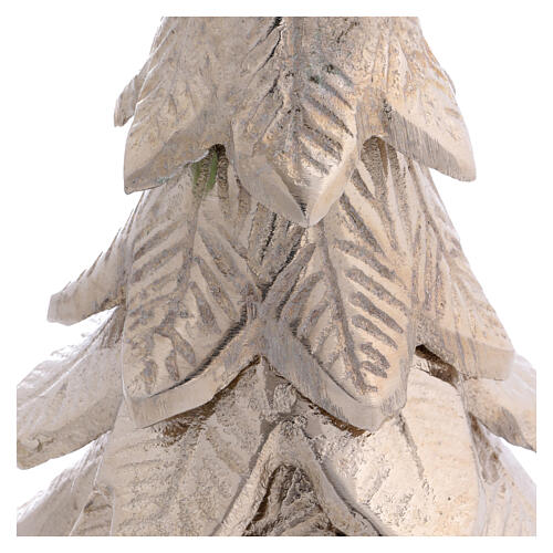 Kerzenhalter in Form eines Weihnachtsbaums, Aluminium silberfarben, 13,3 cm Höhe 3