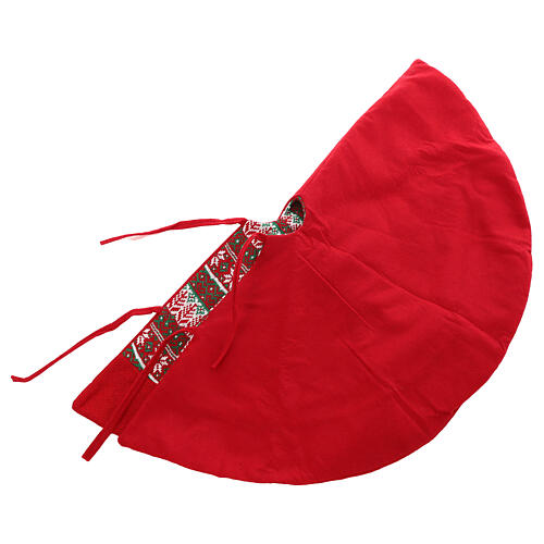 Abdeckung für Weihnachtsbaumständer, rot, 90 cm Durchmesser 3