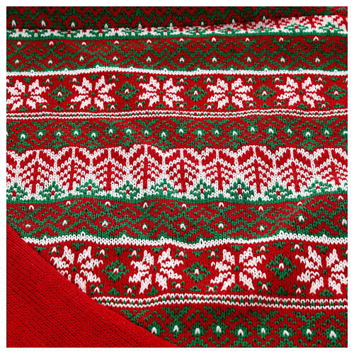 Copribase rotonda albero di Natale diametro 90 cm rossa 4