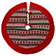 Copribase rotonda albero di Natale diametro 90 cm rossa s1