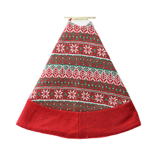 Round Christmas tree base cover diameter 90 cm red 4