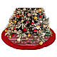 Round Christmas tree base cover diameter 90 cm red s2