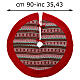 Round Christmas tree base cover diameter 90 cm red s3