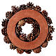 Ghirlanda natalizia diametro 35 cm bacche e pigne argento s4