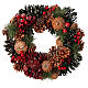 Christmas wreath with pinecones and berries, 14 in s1