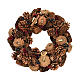 Christmas wreath with glitter, pinecones and berries, diam. 14 in s1