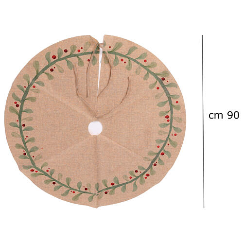 Weihnachtsbaum-Rock, 70 % recycelter Polyester, 90 × 1 cm 3