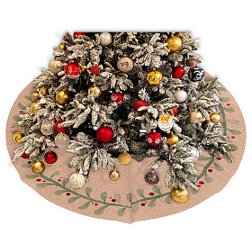 Cache pied sapin de Noël 70% polyester recyclé 90x1 cm