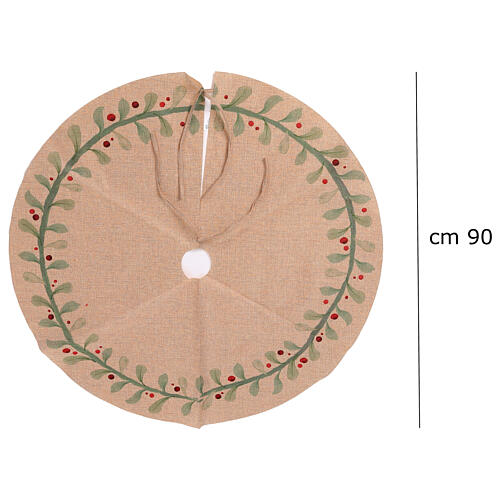 Cache pied sapin de Noël 70% polyester recyclé 90x1 cm 3