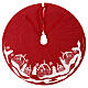 Copribase albero Natale rosso 90 cm s1