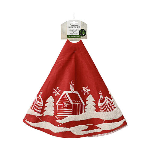 Red Christmas Tree Base Cover 90 cm 4