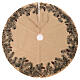 Housse pour pied de sapin beige avec pommes de pin 90 cm s1