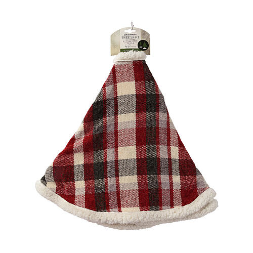 Christmas tree base cover, checkered design, 40 in 4