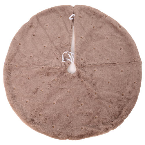 Weihnachtsbaum-Rock, grau mit Sternstickereien, 90 cm 1