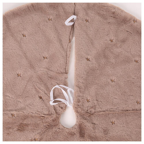 Weihnachtsbaum-Rock, grau mit Sternstickereien, 90 cm 3