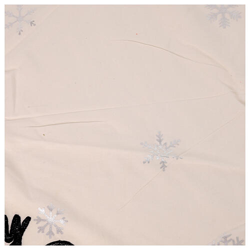 Weihnachtsbaum-Rock aus Baumwolle, dekoriert, 120 cm 4