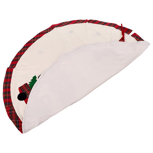 Weihnachtsbaum-Rock aus Baumwolle, dekoriert, 120 cm 5