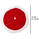White and red Christmas tree base cover 85 cm s3