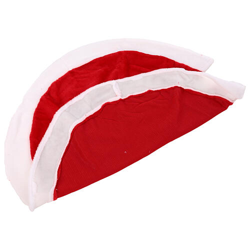 Cache-pied sapin blanc et rouge 85 cm 4