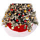 Cache-pied sapin blanc et rouge 85 cm s2