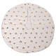Christmas tree skirt cover with gold star embroidery white polyester, 85 cm s1