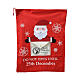 Saco para dones poliéster rojo Papá Noel 65x50 s2
