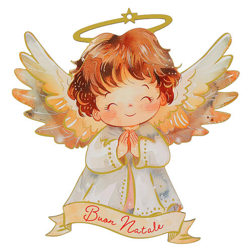 Christmas tree decoration: angel with joined hands, 6x6.5 in 1