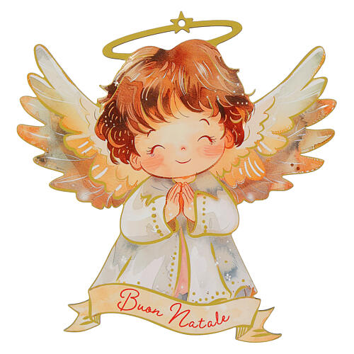 Angel Christmas tree decoration with clasped hands 16x15 cm 1