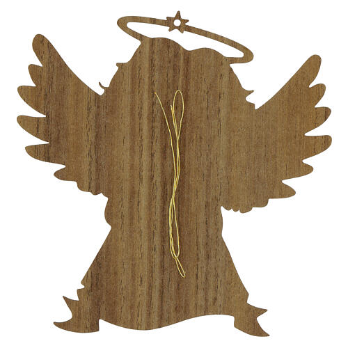 Christmas tree decoration: angel holding a gift, 6x6.5 in 2