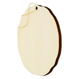 Weihnachtsdekoration, Druck auf Holz, Geburt Christi, 9×9 cm