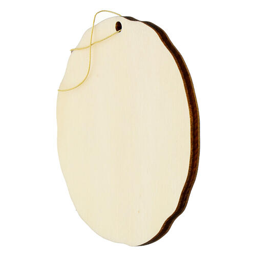 Decorazione albero 9x9 cm Natività stampata legno 2
