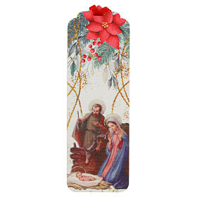 Marque-page décoré Nativité 5x15 cm