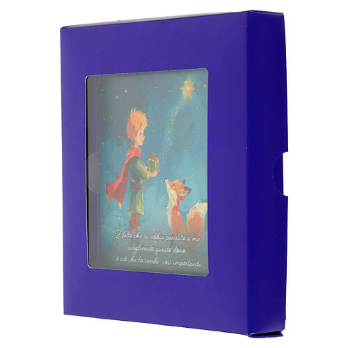 Tile of 4x4 in, The Little Prince offering a gift to the fox 2