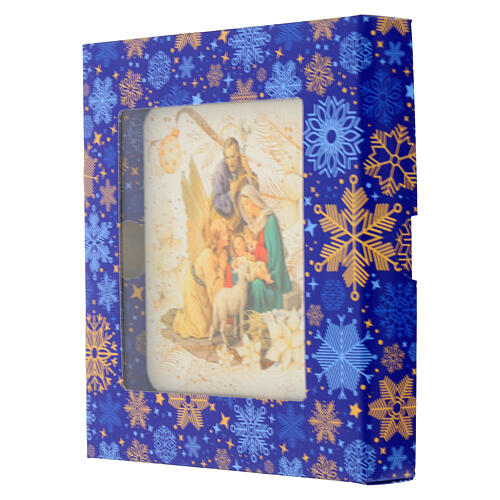 Quadretto in legno con Natività 10x10 cm 2