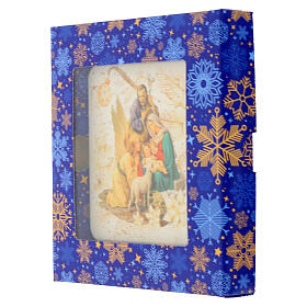 Wooden picture of Nativity Holy Family, 10x10 cm