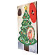 Weihnachtsbaum doppelseitig mit Darstellung der Geburt Christi, steckbar, Pappelholz, 22 × 31 cm s5