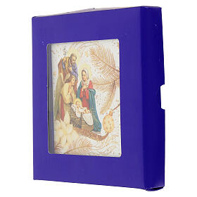 Holy Family tile 10 x 10 cm with satin loop