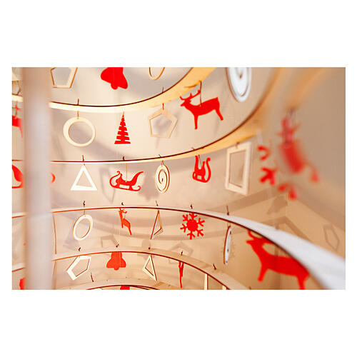 Set decorazioni SPIRA Big feltro rosso 218 pz puntale 2