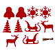 Set decorazioni SPIRA Big feltro rosso 218 pz puntale s1