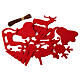 Set decorazioni SPIRA Big feltro rosso 218 pz puntale s3