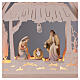 Valgardena wooden Christmas arch Nativity 40x40 cm colored LED s3