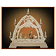 Christmas arch, Val Gardena painted wood, 16x16 in, Nativity Scene with LED lights s1