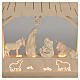 Arco de Natal 9 peças Paul 8 cm madeira de bordo natural Val Gardena LED 40x65x5 cm s4